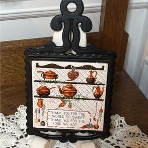 Vintage Decorative Cast Iron‎ Kitchen Wall Plaque